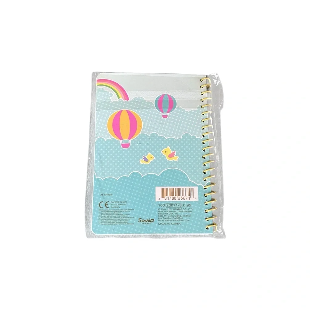 Vintage Sanrio Chi Chai Monchan Mini Spiral Notebook Y2K Kawaii Stationary NWT